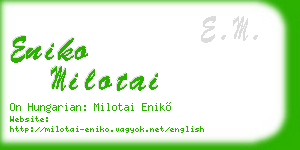 eniko milotai business card